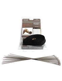 25mm x 15M - PACK NOVAREC BLACK Exhaust Insulation Tape + 4 Clamps