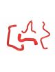 PEUGEOT 106 S16 L3 96-03 kit of 4 silicone water hoses without oil cooler, REDOX, with clamps
