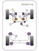 PSA 106/SAXO TU5 Kit 2 silent blocs durs ROHNCOR Palier inf. barre antiroulis avant 20mm, équivalent Powerflex PFF12-103