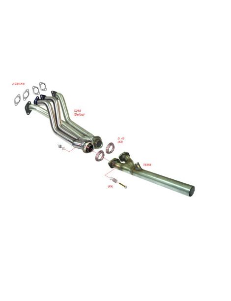 Collettore 4 in 1 in acciaio inox per SEAT IBIZA CUPRA 2.0I 16V 97-99 150HP Motore ABF