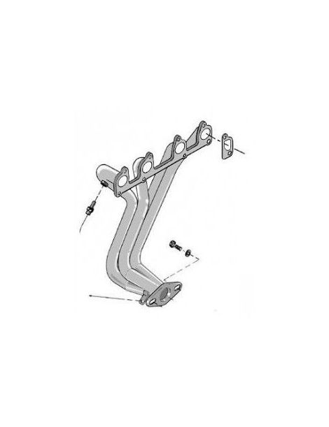 Collettore 4 in 1 in acciaio inox per FORD FIESTA 96 1.3I 8V 96- 60HP.