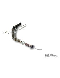 Collettore 4 in 1 in acciaio inox per CITROEN AX 1.1 TRS/TZS 86-89