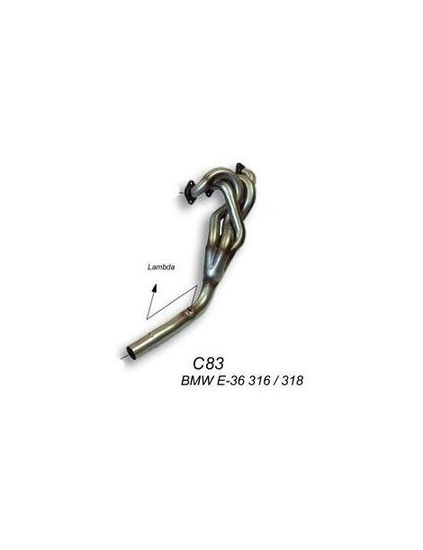 Collettore 4 in 1 in acciaio inox per BMW 316 E36 COMPACT 1.6 8V 102 CV 94-98
