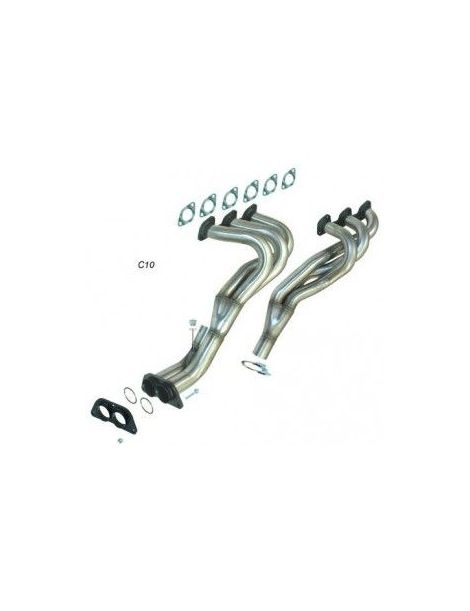 Colector de acero inoxidable 4 en 1 distribuido por IRESA y fabricado por RC RACING. NO HOMOLOGADO para USO EN CARRETERA.