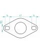 Bride 2 trous inox pour tube diamètre 40mm