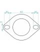 Bride 2 trous inox pour tube diamètre 63.5mm