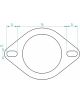 Bride 2 trous inox pour tube diamètre 89mm