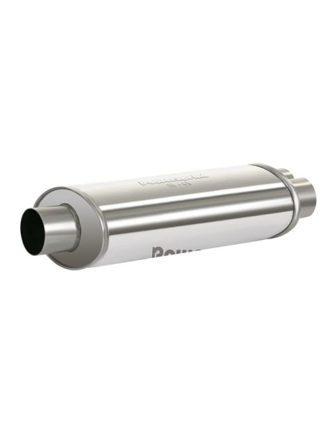 57/73mm - Silencieux inox POWERSPRINT double entrées/simple sortie à souder, corps 220x140mm, longueur 450mm