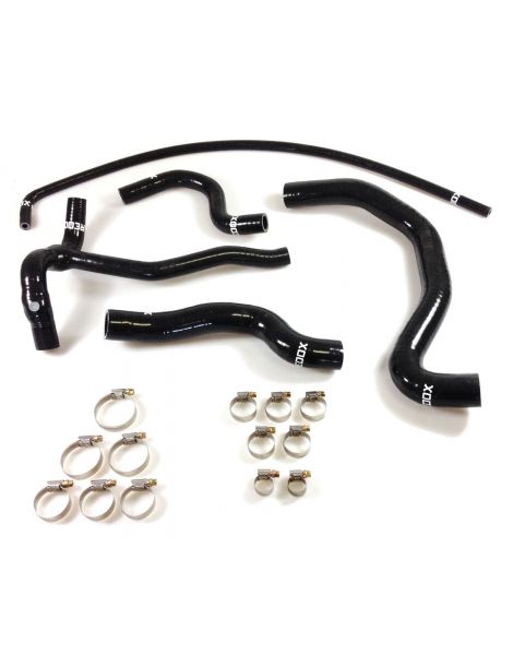 PEUGEOT 206 S16 (sans échangeur eau/huile, depuis OPR 09492) Kit 5 durites silicone eau REDOX avec colliers