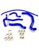 PEUGEOT 206 S16 (sans échangeur eau/huile, depuis OPR 09492) Kit 5 durites silicone eau REDOX avec colliers