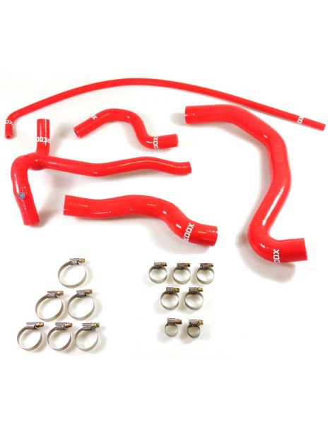 PEUGEOT 206 S16 (sans échangeur eau/huile, depuis OPR 09492) Kit 5 durites silicone eau REDOX avec colliers