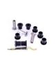 BMW E30 kit 4 silentblocks duros POWERFLEX BLACK SERIES Brazo trasero Ext+Int (ajustable)