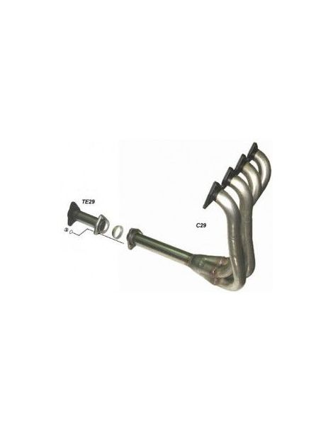 RC RACING 4-in-1 Krümmer m. Edelstahl-Verbindungsrohr für HONDA CIVIC CRX 16V 115 PS Motor D16Z5 89-