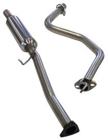 Silenziatore intermedio in acciaio inox RC RACING per HONDA CIVIC 1.6 16V COUPE 125hp Motore D16Z6 92-96