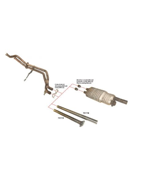 MERCEDES BENZ E280 2.8 24V 193cv 89-03/94 Tubo Decat / Tubo Decat con Silenciador escape Sport 1x73mm RC RACING