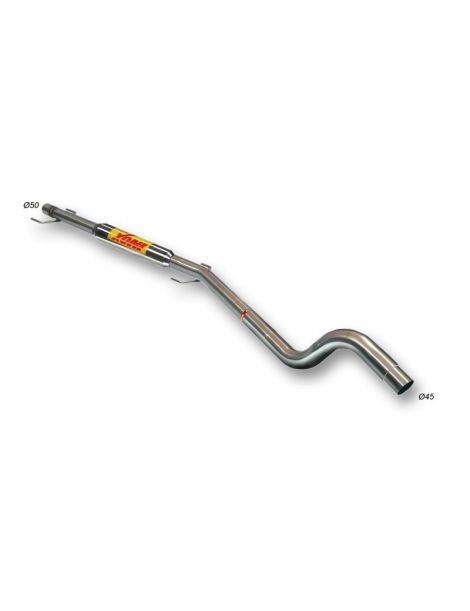 Silenziatore intermedio in acciaio inox RC RACING per OPEL ASTRA H GTC coupé 1.8 16V 125cv Mot. Z18XE 04-
