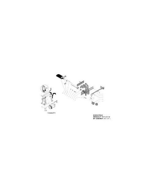 RC RACING 4-in-1 spruitstuk met roestvrijstalen verbindingspijp voor RENAULT 19 1.2 8V 55pk 88-92/p