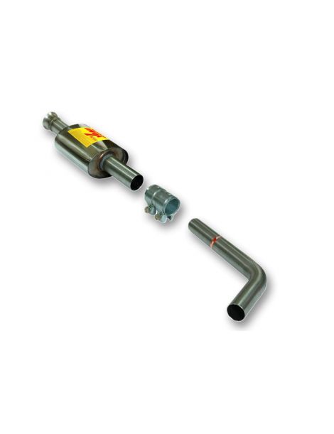 Silenziatore intermedio in acciaio inox RC RACING per RENAULT MEGANE II 1.6 16V 113 CV 2002-