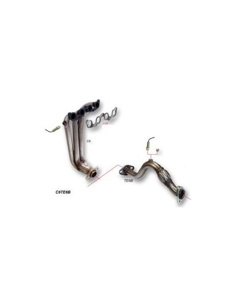 RC RACING 4-in-1 Krümmer mit Edelstahl-Verbindungsrohr für SEAT IBIZA 1.4 8V 60 PS ABD Motor 09/93-02/95