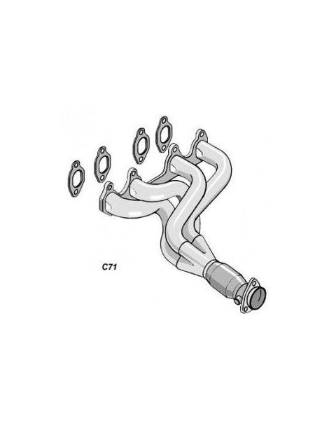 RC RACING 4-in-1 roestvrijstalen uitlaatspruitstuk voor SEAT IBIZA 1.8 8V 90pk motor ADZ 94-95