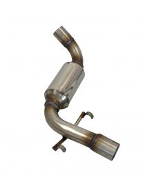 Silenciador intermedio de acero inoxidable RC RACING para VOLKSWAGEN GOLF II 1.8 8V GTI G60 160cv 90-91