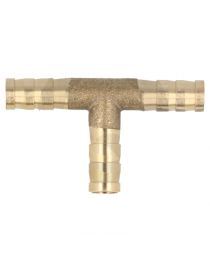 Brass T-fitting for 8mm diameter hose