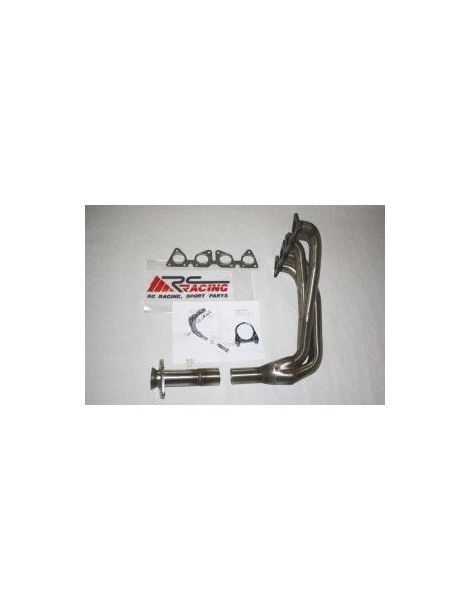 Collettore RC RACING 4 in 1 con tubo di collegamento in acciaio inox per CITROEN SAXO 1.6 16V 100 CV 2000-