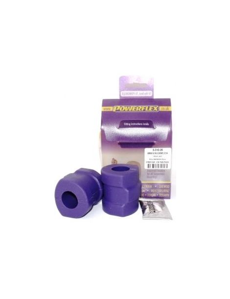 kit 2 silentblocks duros POWERFLEX rendimiento para barra estabilizadora delantera de 26mm para BMW E36 Compact