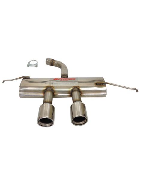 Scarico RC RACING in acciaio inox (doppie uscite da 101 mm) per VOLKSWAGEN GOLF V, motore 2.0 TURBO FSI 200 CV, con paraurti R32