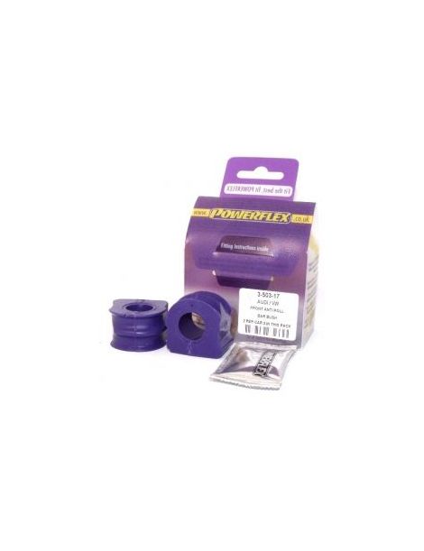 kit de bujes de barra estabilizadora delantera POWERFLEX rendimiento de 2 piezas de 17 mm para AUDI S3 (8L), motor 1.8T 20V