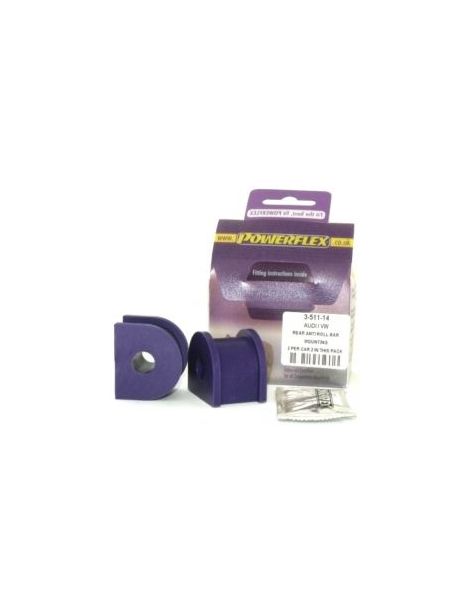 Paquete de 2 bujes estabilizadores traseros POWERFLEX rendimiento de 14 mm para AUDI S3 (8L), motor 1.8T 20V Quattro de