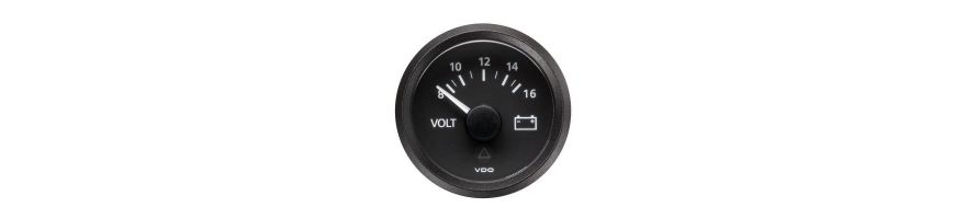 Manometre charge de batterie ø 52mm Voltmètre 12V universel - ATB Racing